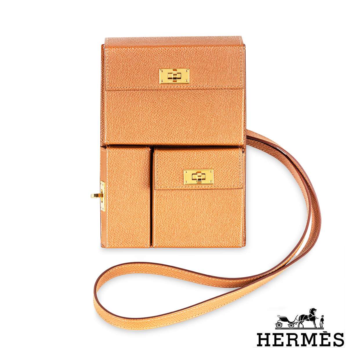 Herm�s Kelly Multipocket To Go Gold Epsom GHW H085433CC37